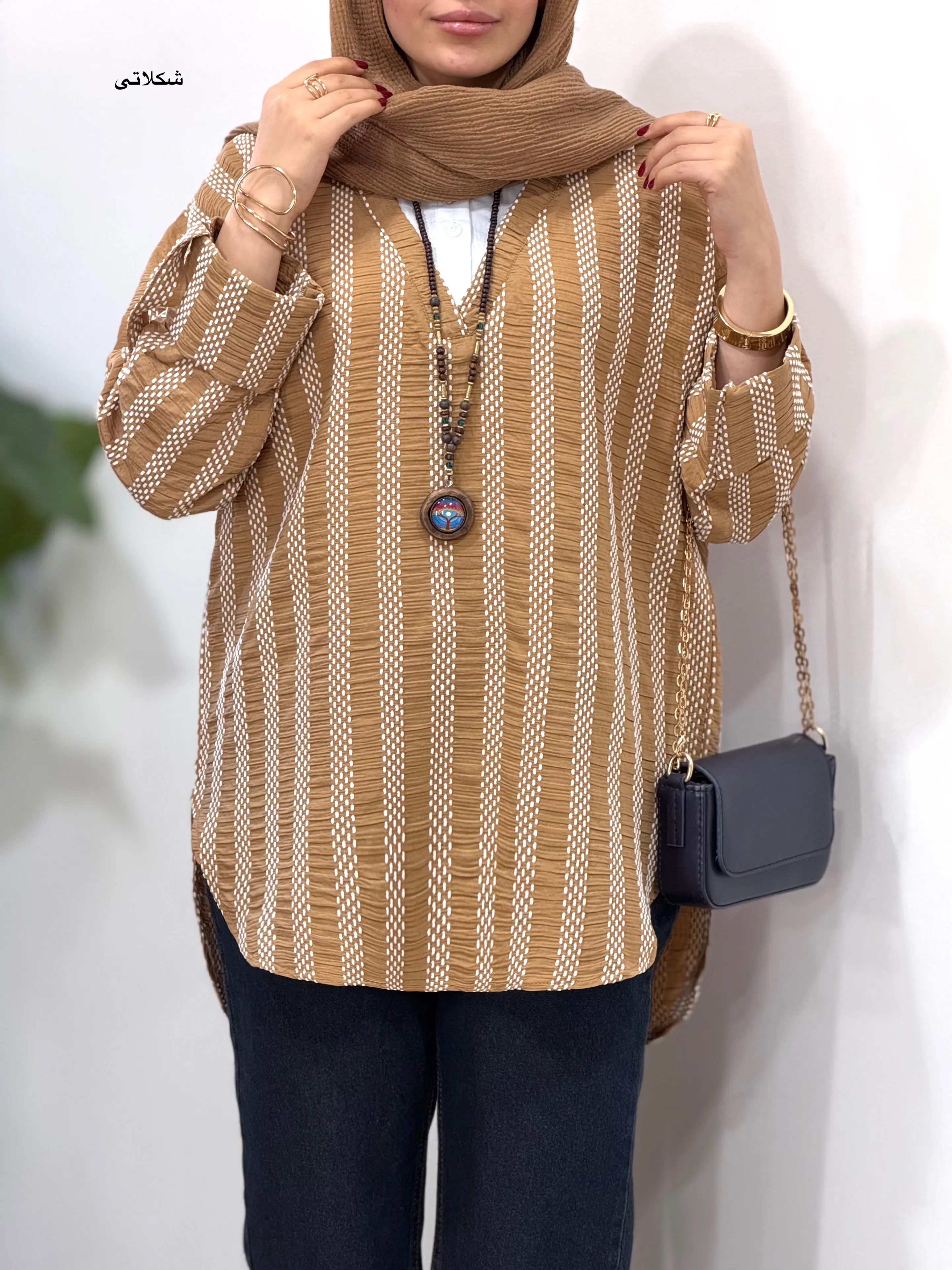 تونیک مانتویی یقه سفید کیارا